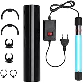 SWAWIS 13W UV Lamp Aquarium Sterilizer 220V Submersible | with Suction Cups and Light Shield, for Underwater Sterilization, A