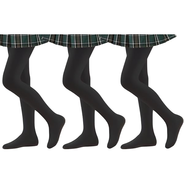 thumbnail image 2 of 3 PACK Primark Girls 80 Denier Opaque Tights Black School Uniform Kids 7-15 Year 2 of 12