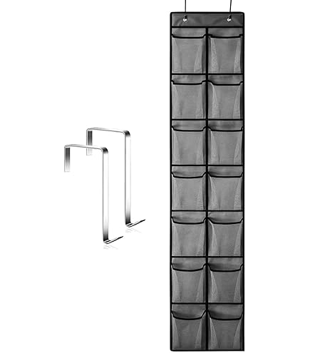 Organizzatore Scarpe Da Appendere Alla Porta - 24 Tasche, Bianco, Con 3 Ganci - Foto 10