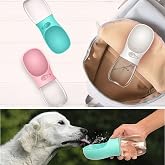 Evcil Hayvanlar İ&ccedil;in 350 ML Taşınabilir Su Seyahat Suluğu &ndash; Oval U&ccedil; Ergonomik Tasarım, Tek Tuş Su Kontrol&uuml;, Su Sızdırmaz Kili