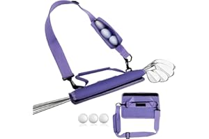 Portable Golf Club Carrier Bag,DOKSMERIA Lightweight Sunday Golf Carry Bags with Accessories Pouch for 3 Golf Clubs,Driving Range Course Clubs Carrier for Men/Women(Bag Only)