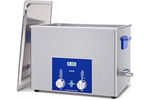 DK SONIC Limpiador Ultrasónico, 37L 720W Limpiador Sónico Comercial con Temporizador Codificado, Calentador y Cesta, Múltiples Funciones para Carburadores, Motores de Motocicletas, Cadenas, etc.