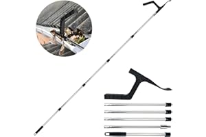 DOSYEN Gutter Cleaning Tools, Telescopic Gutter Cleaner, Gutter Cleaning Pole, Portable Cleaning Scraper Tool for Cleaning Leaves and Debris