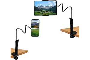 Filltown Tablet Holder Bed, iPad Holder Bed, Gooseneck Tablet Holder, Lazy Arm 360° Adjustable Tablet & Mobile Phone Holder Bed, Compatible with Most Mobile Phones and Tablets, Black