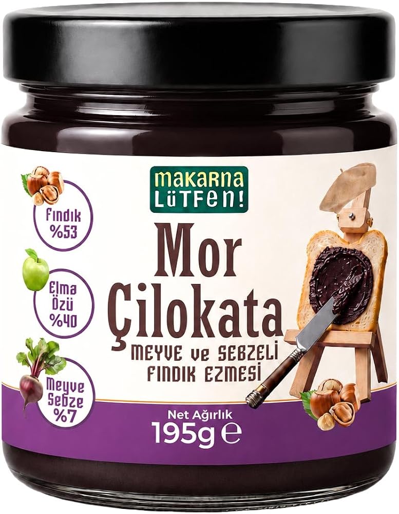 makarna lütfen! Mor Çilokata Antosiyoninli Fındık Kreması 195 Gr