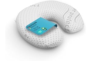 ‎BESTLIVINGS Bestlivings Memory Foam Nackenkissen (Nackenhörnchen / 30cm x 35cm x Ø9cm) Viscoelastische Kopfkissen - Silver Protect Bezug antimikrobiell abnehmbar - Öko-Tex