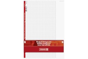 TEXTIMO Ringbuch - Einlagen/Papier "BRUNNEN" 100 Blatt - 5 mm kariert mit Rand (Lineatur 26) - A4 (21,0 x 29,7 cm)