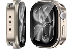 Suphart 3 in-1 Metal Cover Compatible with Apple Watch Series 11/10 Case 42mm for Women Men, Ultra-thin Lightweight Built-in Screen Protector for iWatch Series 11/10 42mm (Titanium)