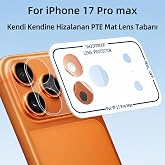 Kılıfbenim iPhone 17 Pro Max i&ccedil;in Kolay Kurulum Kamera Adası Lens Etrafı Koruyucu TPU Film &ndash; Tam Kaplayan Koruma 2&rsquo;li Paket (
