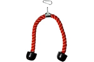 QIBYLIFT Tricep Rope Cable Attachments Cable Machine Accessories for Home Gym, 27 Inch Tricep Rope For Pulley System Attachment, LAT Pull Down, Cable Machine Attachments, Weight Fitness