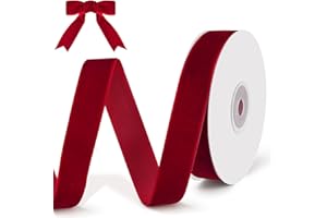 ‎QINGMENG qingmeng 9m Samtband Rot, Satinband 20mm Geschenkband Breit Schleifenband Weihnachten Rots Band Ribbon Dekoband Geschenkbänder zum Basteln für Geschenkverpackung Weihnachtsdeko