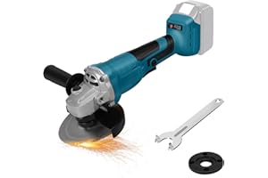 KISTRBA Amoladora angular de batería compatible con batería de litio Makita de 18 V, amoladora angular eléctrica sin escobillas con diámetro de disco de 125 mm, 3000-10000 rpm, para una separación y lijado