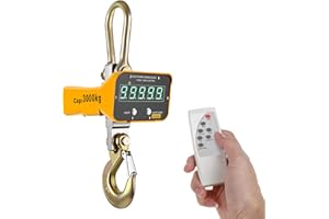 Yontwe Kranwaage 3000kg/6000 lb Industrielle Hängewaage Hochleistungs wiederaufladbare Super Clear Digital Crane Scale mit Fernbedienung 3T hochpräzise elektronische Hängende Waage