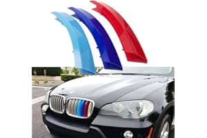 JKGROUP Clip -In Grill Inserts Grille Cover Stripes compatible with X5 E70 07-13, X6 E71 E72 07-11 7 Grilles Beams Bars M Power Sport Tech Performance Styling Tuning