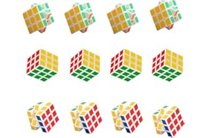 SABVITA Cubo Magico Speed Cube, Original Cube 12 Pezzi Cubo Stickerless, Mini Cubo Magnetico Cubo Rompicapo, Gioco Rompicapo per Adulti e Ragazzi, Speedcube 3x3 per Puzzle per Feste e Premi per la Classe