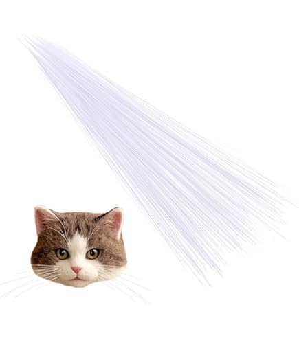 150 Tier-Schnurrhaare Zum Basteln - 7,6cm Weiße Kunststoff-Haare Für Nadelfilzen