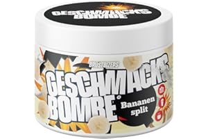 ‎BRUSTBIZEPS Geschmackspulver 200g Bananen Split I Flavour Powder mit 7 kcal pro Portion I 100% Geschmack 0% Kalorien I Kalorienarmes Geschmackspulver mit unendlich Möglichkeiten