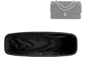 DGAZ Soie Organisateur de sac à main pour Chanel CF Classic Flap, Organisateur de sac à main soyeux et lisse, Organisateur de sac à main et de fourre-tout de luxe (Mini 20, Noir)