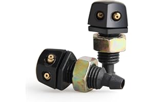 CarBole Universal Front Windscreen Washer Pump: 2 PCS Windshield Washing System Wiper Sprayer Nozzle Jets Replacement