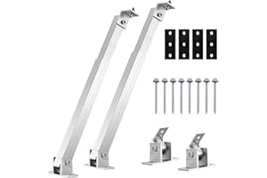 HAPHOME Kit de support de panneau solaire photovoltaïque de balcon - Support solaire photovoltaïque - 15 ° à 30 ° - Réglable individuellement - Profilé en aluminium PV - Fixation pour toit plat, mur, bateau,