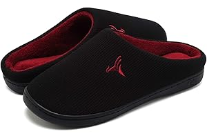 VIFUUR Damen Herren Hausschuhe Memory Foam Pantoffeln Wolle-Like Plüsch Futter Hohe Dichte Warme Indoor Outdoor Anti-Rutsch-Gummisohle Slip On Schuhe