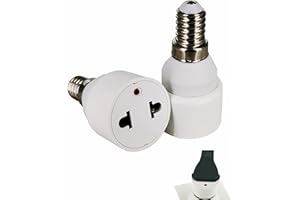 FExYinz 2 pièces par paquet Adaptateur de douille de lampe Prise E14 Conversion en prise de courant