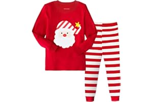 HYCLES Set Pigiama Natalizio per Bambini, 3-8 Anni, Pigiama di Natale, Pigiama per Bambini, Ragazze, Ragazzi, Natale, Pajamas (Natale Pjx)