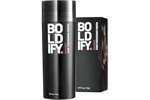 BOLDIFY Fibres Capillaires Naturelles - 56g Poudre Densifiante Cheveux - Poudre Cheveux Pour Cheveux Clairsemés - Masque la Perte de Cheveux en 15 Secondes - Pour Femmes & Hommes (Marron Clair)
