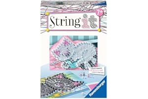 RAVENSBURGER STRING IT Ravensburger 18091 String it Mini Cats – Kreative Fadenbilder mit süßen Kätzchen kinderleicht aus Kunststoffpins und bunten Fade, White