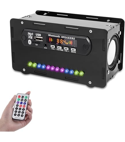 Kit DIY Indicateur Audio LED RVB 24 LEDs - Spectre Audio Et Horloge, Commande Vocale, 5V USB