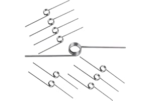 Qrity 10 Piezas Muelles de Torsión, Resortes de Torsión Mecánicos de Acero Inoxidable 304, Diámetro del Alambre 0,7mm, OD 5mm, 3 Vueltas, Ángulo 180°