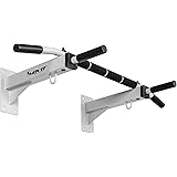 Movit® Profi Klimmzugstange zur Wandmontage, bis 350 kg, 4X rutschfeste Griffe + XXL Softgrip, 2X Ösen für Zubehör, schadstof