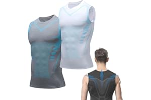 WIWIDANG Duneva kamizelka wyszczuplająca koszula kompresyjna, męska koszulka kompresyjna, jonowa kamizelka kompresyjna modelująca sylwetkę