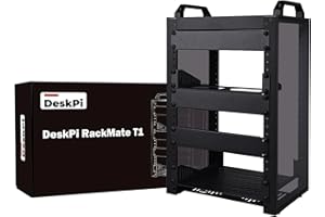 ‎GEEEKPI GeeekPi 8U Netzwerkschrank, 10-Zoll-Rack für Netzwerk-, Server-, Audio- und Videoausrüstung, DeskPi RackMate T1 Rackmount-Server-Schrank Gehäuse (Schwarz)