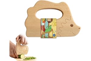 MaNeaz Cuchillo de madera para niños, cuchillos de formas bonitas para cortar y cocinar frutas o verduras