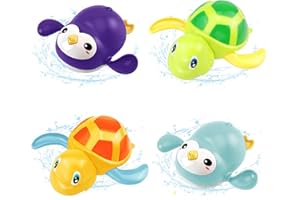 MeoZynxadril 4 Pezzi Giocattoli da Bagno, Giocattolo da Bagno per Bambini, Giochi Bagnetto Neonato, Giochi Bagnetto Animali, Vasca Bagno Galleggianti Giocattoli, Giochi Acqua per Ragazzi, Ragazze