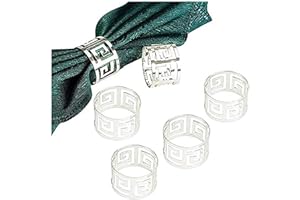 Gold Silber Serviettenringe, 6/12 Stück Metall Serviettenschnallen für Hochzeitsfeier Abendessen Jubiläum Tischdekoration