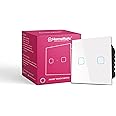 HomeMate® WiFi 2 Gang Touch Switch | No Hub Required | Compatible with Alexa and Google Home | 15 A (1, White)