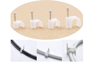 Swpeet 400 st flera modeller premium plast cirkel kabelklämmor set, vit plast kabel cirkel klämmor kabelhantering RG6 RG59 CA