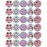 Lot De 24 Tampons Ronds Prédécoupés Pour Passeport De Voyage En Papier Comestible Pour