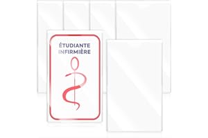 JIAWAGGAG 6 Porte Caducee Voiture Infirmier Pare Brise Porte Carte Autocollant Support Caducée Infirmier Voiture Matériau PVC Diamètre intérieur 11.5x18.3cm Grande Taille Transparent Réductions De Stationnement