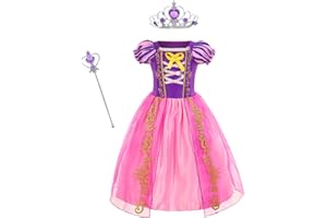 Gridamea Wednesday Mädchen Prinzessin Peach Kostüm Dornröschen Kostüm Mädchen Rapunzel Kleid