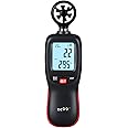 ECVV Handheld Mini Anemometer Digital Wind Speed Measurement Wind Temperature Tester LCD Display Air Flow Speed Wind Meter For Measuring Wind Speed, Temperature