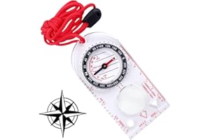 AQLBHZ 1 Pcs Compass Hiking Hiking Compass Orienteering Compass Sextant Avigation Tool,Adjustable Declination for Mountaineering Expedition Map Reading, Navigation Orienteering and Survival
