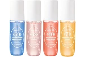 JONURMAFY 4 pezzi di profumo brasiliano, profumo brasiliano, idratante la pelle, Body Spray, withFresh-Fruity and Floral Fragrance Perfume Spray 90 ml