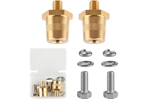 MUZHUPGUZ Batteriepoladapter M8, Messing Batteriepoladapter Paar, M8 Batterieklemmen, Positiver und Negativer Adapter, Batteriepol Adapter M8, Auto Batterie Klemmensäule Anschlussklemmen für Motor Autos