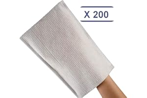 déliktess MFB Provence® - 200 Gants de Toilette gaufrés jetables - Qualité Luxe - Très doux