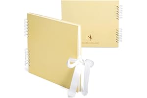 Never Ever Land Album Photo -30 * 25cm Scrapbooking à Spirale de 80 pages 250g - Couverture Rigide avec un Nœud pour Fermer, Parfait pour Naissance, Bébés Mariage et Album de Famille