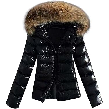 NAFING Veste Femme Hiver, Doudoune Femme Avec Capuche Blouson Hiver Chaude Doudoune Duvet Matelassé Anorak Zippée Parka Légère Manteau Mi Saison Doudounes De Randonnée Femme