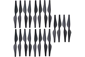BLLRC 20PCS Gierachse Flugzeug Paddel für DJI Tello Aerial Fotografie Drohne Zubehör Fernbedienung Flugzeug Propeller Schwarz